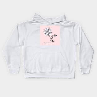 Figure 4 - Perfect Flower on pink background Kids Hoodie